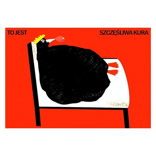 kartki okolicznościowe - wydruki Kartka pocztowa - Szczęśliwa kura