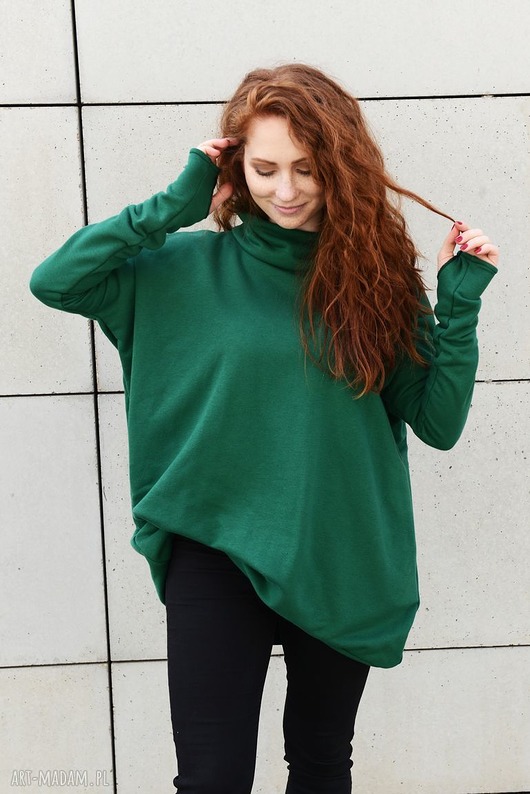 bluza bez kaptura damska Bluza luźna oversize dresowa