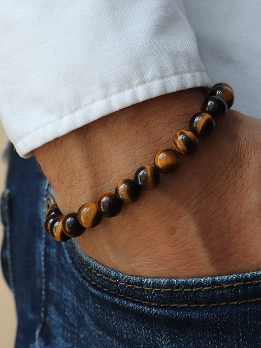 biżuteria męska Bransoletka męska - tygrysie oko