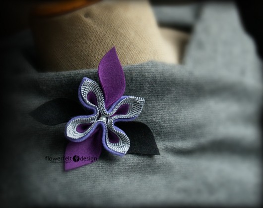 pasiasta z fioletem FlowerFelt Design