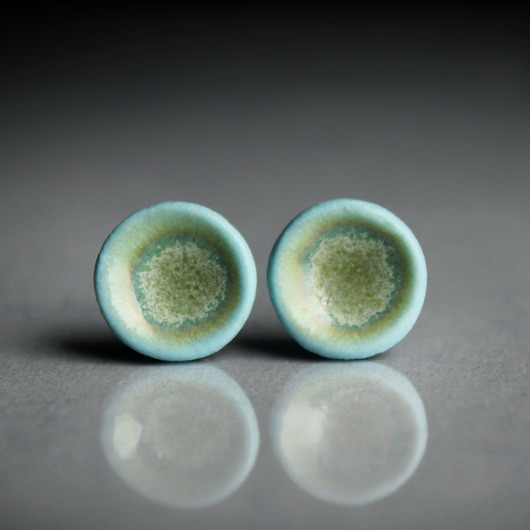 kolczyki ceramiczne Drobinki 11mm /stal chirurgiczna/