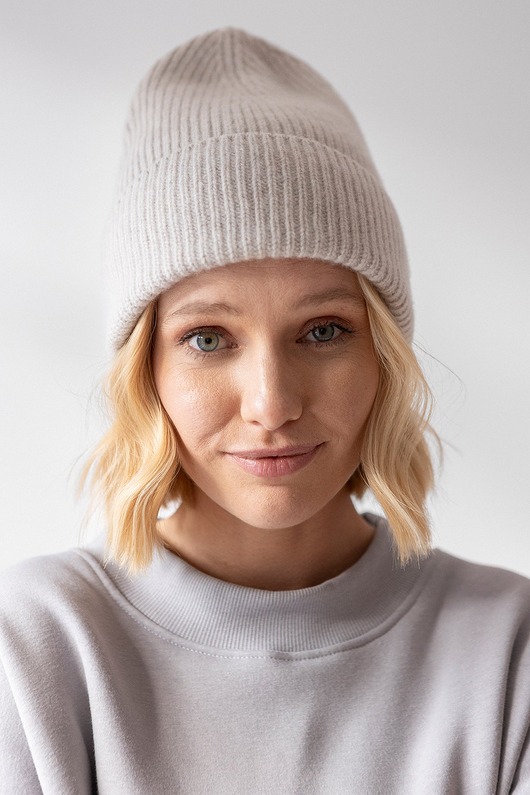 czapki damskie Czapka Gentle Cashmere Ciepły Beż