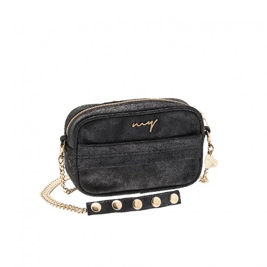 Torebka skórzana czarna mini listonoszka MyBag