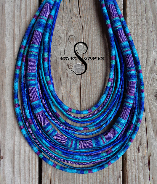 naszyjniki - inne JEDYNA TAKA masajka "Turquoise & Sapphire"