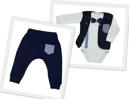 Komplet niemowlęcy Body MCM + letnie baggy nonino