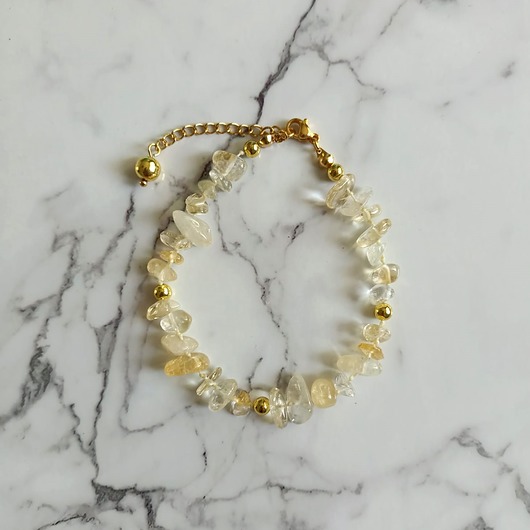 bransoletki z kamieni naturalnych Bransoletka na stopę cytryn Wild Citrine