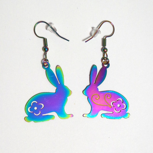 kolczyki - inne Kolekcja Starlight - kolczyki Królik - stal