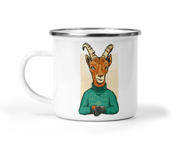 kubki Kubek świąteczny metalowy 8