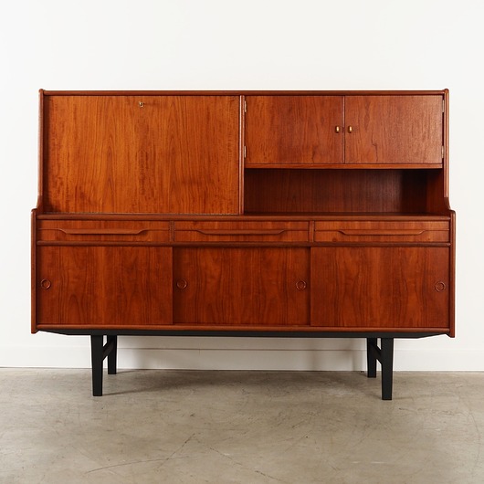 komody i szafki Highboard tekowy, duński design, lata 60, produkcja: Dania