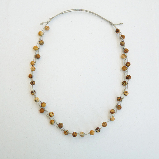 naszyjniki - inne Jaspis matowy naturalny naszyjnik