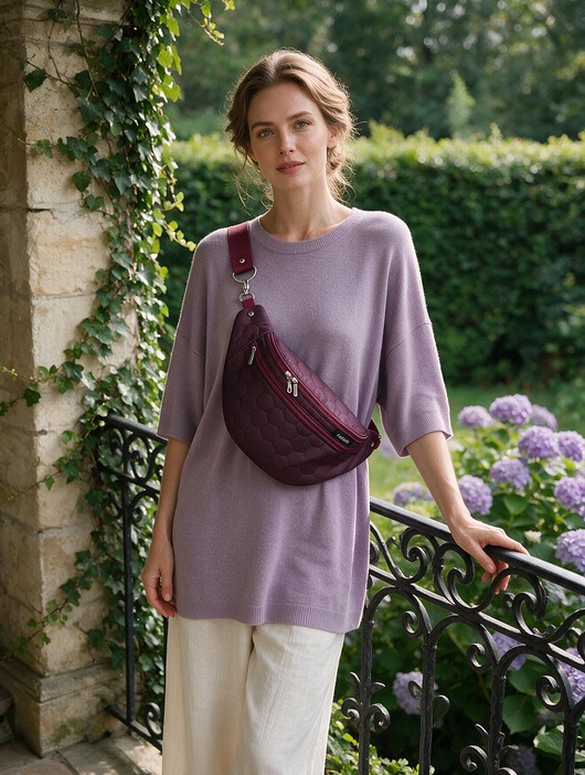 saszetka nerka Nerka XL Burgundy + miniportfelik gratis