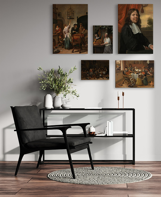 obrazy Zestaw obrazów na płótnie TAPETAMA  reprodukcja Jan Havicksz. Steen