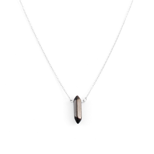 biżuteria męska Obsydian złocisty - męski naszyjnik na łańcuszku