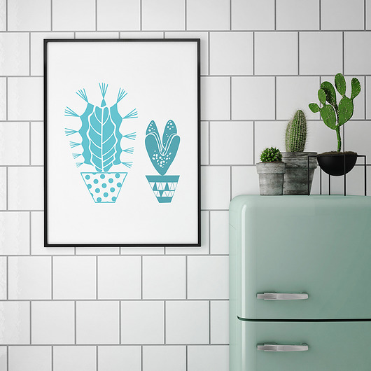 plakat. kaktusy (format A3) Love Life and Forest