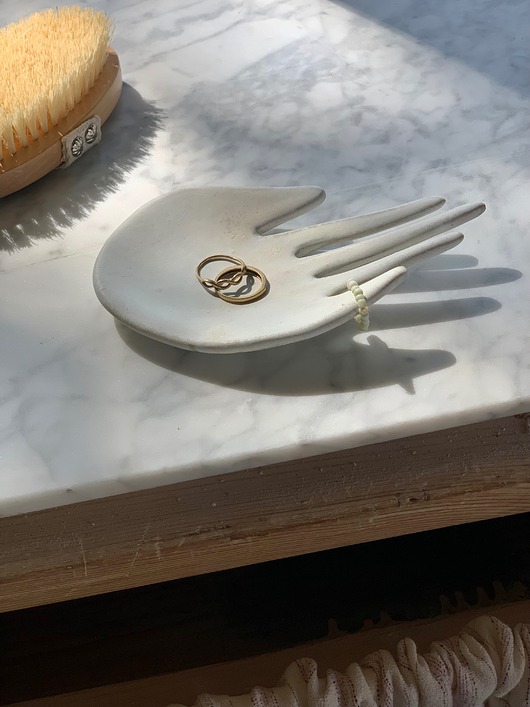 pojemniki na biżuterię Ceramiczna Łapka Handmade Talerzyk na Biżuterię Milky Romantic