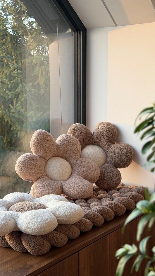 poduszki do pokoju dziecka Poduszka stokrotka boucle