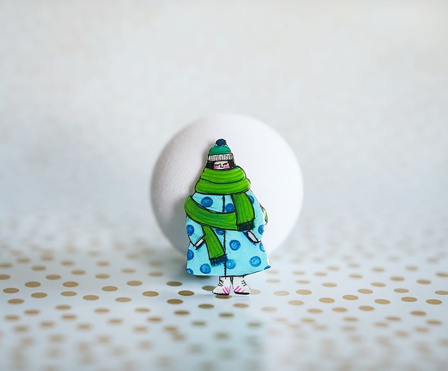 przypinki Broszka  zimowa Hanka