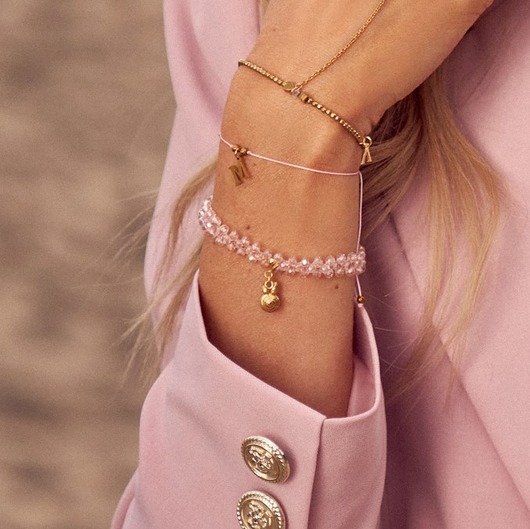 bransoletki ze szkła Brasoletka potrójna z zawieszką Swarovski