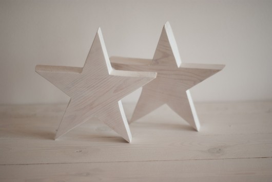 Drewniana gwiazda biała Handmade moroszka