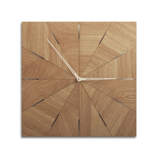 zegary Duży kwadratowy zegar drewniany do salonu