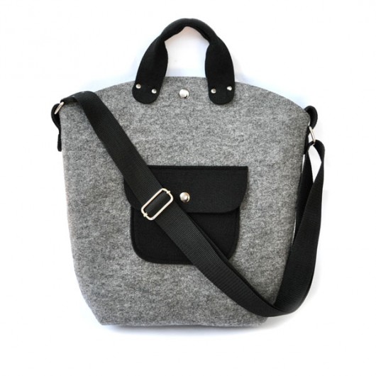 BiGGest BaG - vol.1 szaro-czarna z zamkiem Beltrani