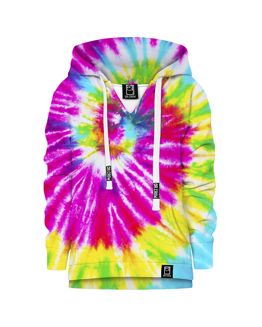 bluzy dla dziewczynki Bluza Dziewczynka DR.CROW Tie Die Colorful