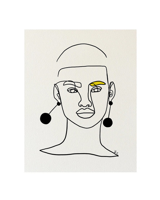 Ilustracja kobiety z kolczykami Olly & Arya