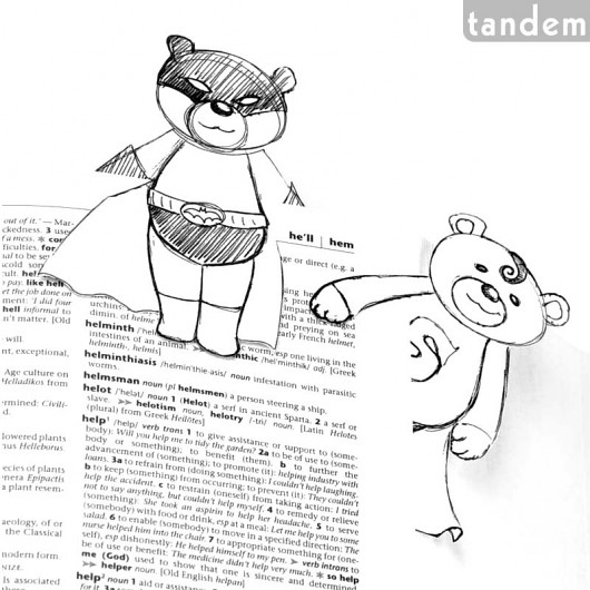 dwa misie książkowe - batmiś i supermiś tandem