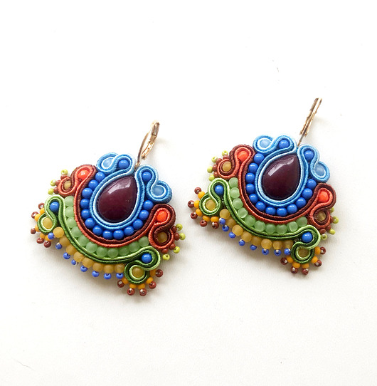 kolczyki soutache Sutaszowe kolczyki CANCUN