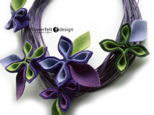 zielenie i fiolety FlowerFelt Design