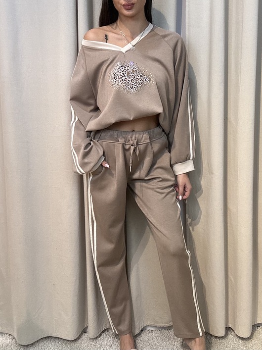 komplety damskie Komplet Lampas Leopardo