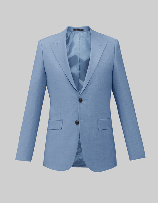 marynarki męskie Marynarka do zestawu bairo błękitna slim fit