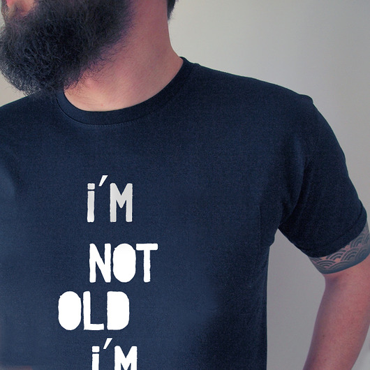 I'm not old Nova męska czarna ONE MUG A DAY