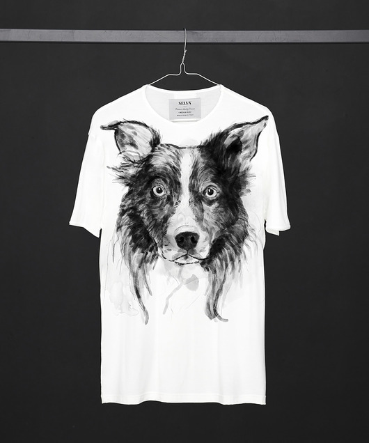 t-shirty męskie Border Collie Dog Men's T-shirt white