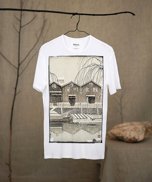 t-shirty męskie Mori Masamoto white T-shirt Man