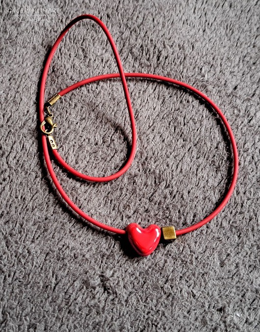 wisiory Walentynkowe serce z pięknej ceramiki prezent  handmade dla ukochanej osoby