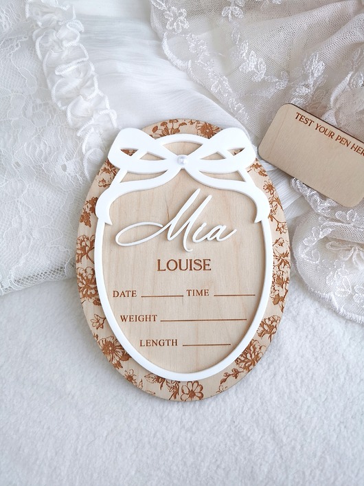 niemowlak - inne Tabliczka metryczka dla noworodka, metryczka dla dziewczynki