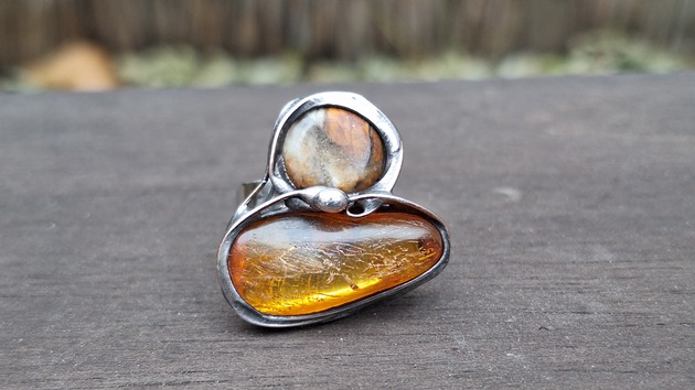 pierścionki - różne Surowy - pierścionek regulowany