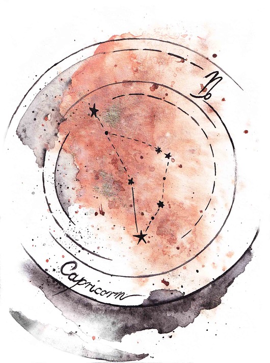 plakaty Plakat Gwiazdozbiór Koziorożca Znak Zodiaku Koziorożec Capricorn