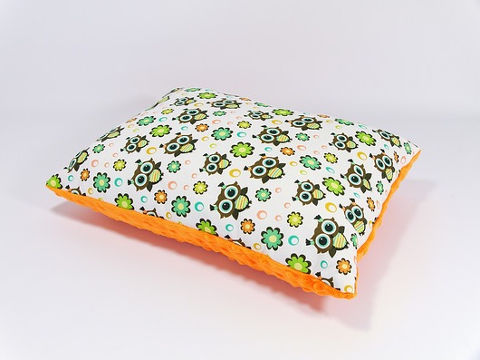 Urocza podusia Minky 30x40cm Sówki Orange Myszakowo