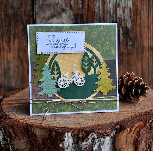 kartki scrapbooking Kartka z okazji emerytury