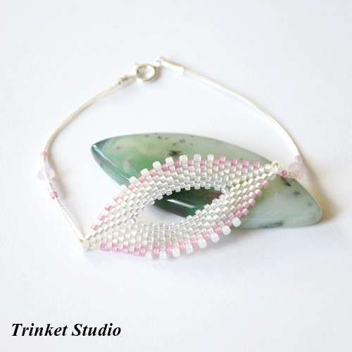 Geometrycznie-Rose Water Opal bransoletka Trinket Studio