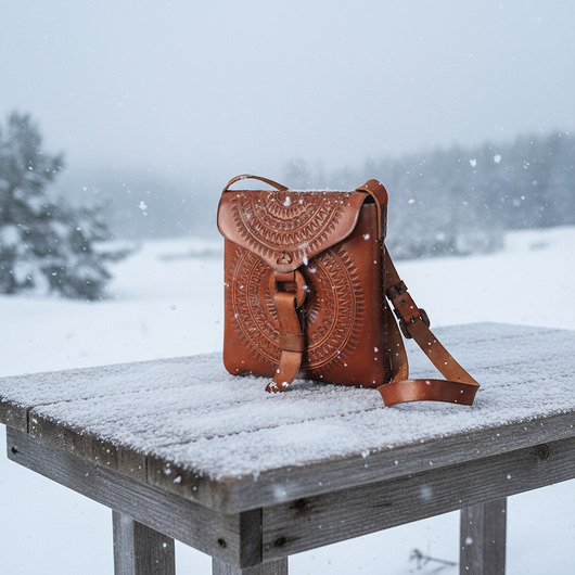 torby na ramię Torebka skórzana ręcznie robiona góralska Carola wzory zakopane