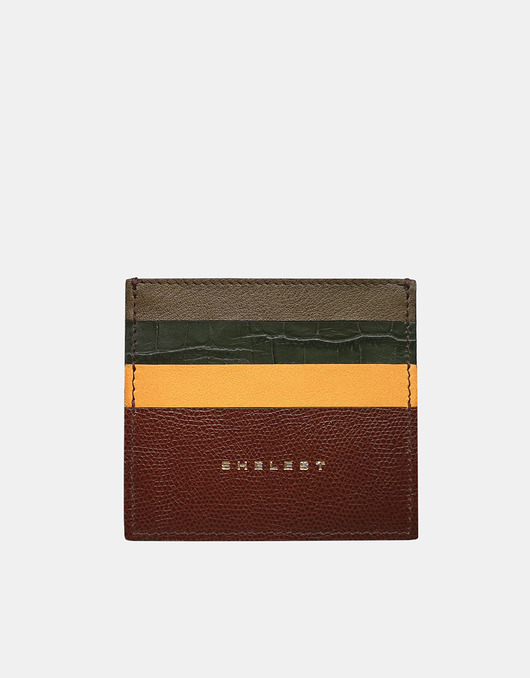 portfele damskie Etui na karty Rainbow/ gold