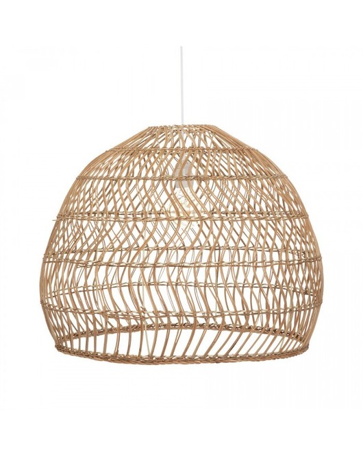 lampy wiszące Lampa Wisząca Pleciona Rattan 58 cm