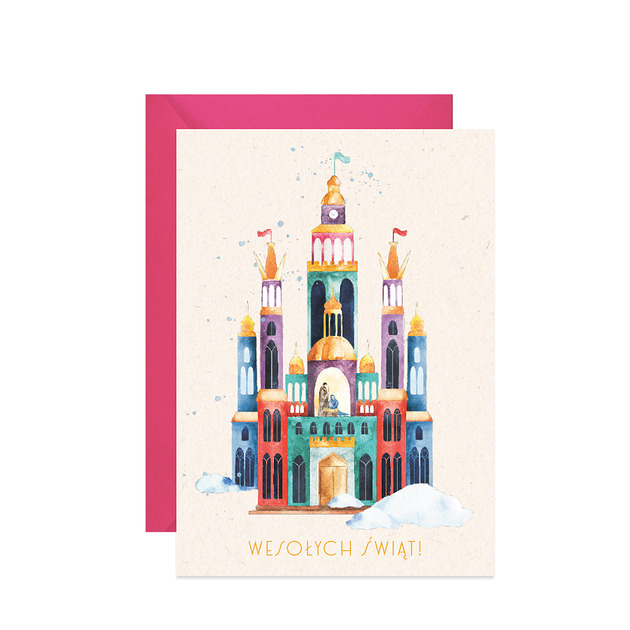 kartki świąteczne Kartka z szopką krakowską