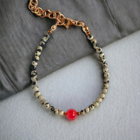 bransoletki z kamieni naturalnych Bransoletka :: red currant collection