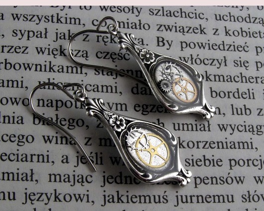Mechaniczne kolczyki 124 Zegarynki