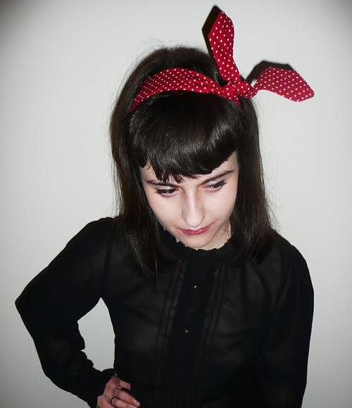 Pin up band czerwona Dirty Deer