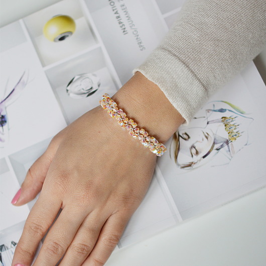 Pleciona bransoletka,kryształ swarovski Laoni
